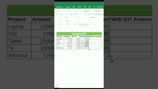 How to Create GST% in Ms-Excel #gst #excel #challenge