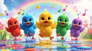 Five Little Ducks &ndash; Color Splash Adventure | Learn Colors Song | Kids TV