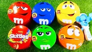 Satisfying video | unpacking 🍫mixing open Candy 4 M&M'S and Skittles Boxes ASMR