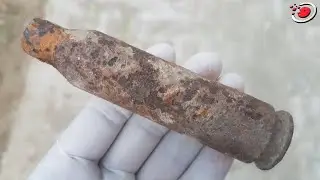 Antique Rusty Soviet heavy machine gun Bullet Case Restoration | ASMR Restoration