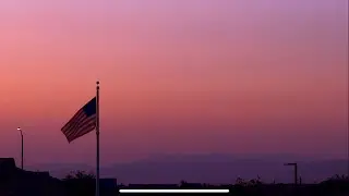 Patriotic Sunrise with American Flag &ndash; 3 Hours of Calm Natural City Sounds