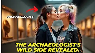 Late Night Museum, Empty, and the Archaeologist Invited Me to Her Office... Lesbian Story