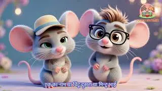 2 चूहे थे मोटे मोटे थे | Do Chuhe The Mote Mote The | Hindi Rhymes ,kids cartoon rhymes