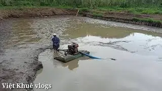 Quá Trình Hút Bùn Cho Ao Thả Cá