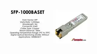 SFP-1000BASET  |  Huawei Compatible Copper SFP 1000BASE-T 100m RJ45