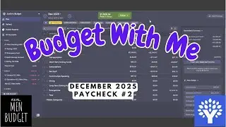 YNAB Budget With Me | December 16, 2025 | Budget my Single Income Paycheck