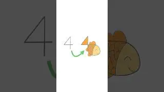 How to Draw a Fish from Number 4