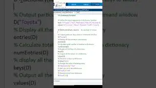 Create dictionary using MATLAB #Shorts