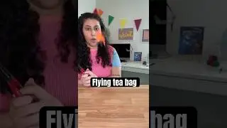Fly high little tea bag 🤓 #science #experiment