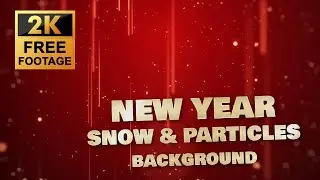 New Year snow and particles background
