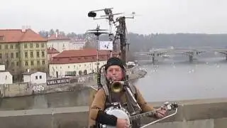 Человек-оркестр, уличные музыканты, Прага 2015 / Street musicians, man band, Prague
