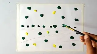 Easy painting for beginners//Acrylic painting Birch tree reflection //Mahima art Life