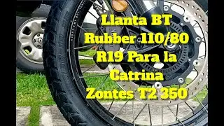Montaje y Prueba de llanta Nueva BT Rubber para la T2 350 Zontes