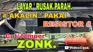 Mengakalin Tv Led Polytron PLD32D710 Rusak Layar Parah Gambar Bergetar,Berubah ungu dan dobel