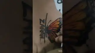 Temporary tattoo using brush pens and acrylic paint 🎨
