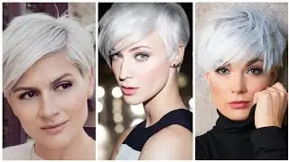 Amazing Silver Pixie Haircut Ideas  | Short Pixie Bob Cut Hairstyles | Trendy 🎂