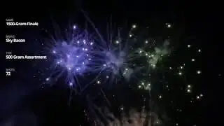 1500-Gram Finale - 72 shot assortment - Sky Bacon Fireworks