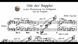 Botho Sigwart zu Eulenburg &ndash;  Ode der Sappho, Op. 18 (1922)
