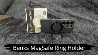 BENKS Magnetic Phone Grip Stand for Samsung | Secure Magnetic Ring Holder | 360-Degree Rotation