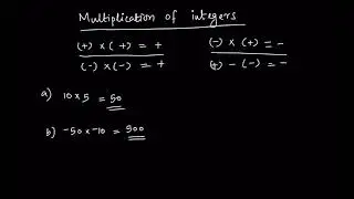 Multiplication of integers # Multiplication of positive and negative digits in malayalam 