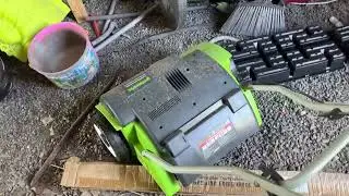 Greenworks 10 Amp 14 Corded Electric Dethatcher Review, Cute, easy to use, well working mower.