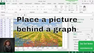 How to place a picture behind a graph in Excel