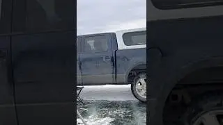 First attempt driving on ice this season #fishing #icefishing #ytshorts #shortvideo #shorts #ytviral