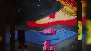 How to draw shiv parvati hand and legs/ Shiv parvati painting/shiv shakti drawing for beginners