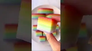 Delicious Chewy Rainbow Layer Cake #cake #shortvideo #cuisine #deliciousfood #food #foodie #recipe