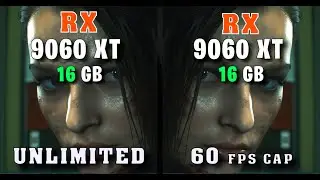 Resident Evil 3 | RX 9060 XT 16GB Power Consumption Test | Unlimited vs 60 FPS Cap