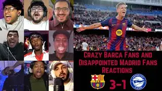Crazy Barca Fans and Disappointed Madrid Fans Reactions to BARCELONA 3-1 ALAVES | La Liga GW 14