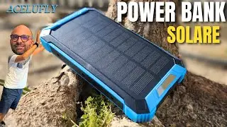 Power Bank Solare 26800mAh con 4 CAVI INTEGRATI (Test Acelufly)