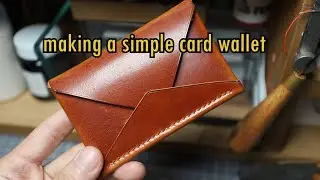 Making simple envelope style leather card wallet