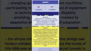 What Does 'Adaptive' Mean? | Quick & Easy English Learning! 🧠🔧 #LearnEnglish #AdaptiveMeaning