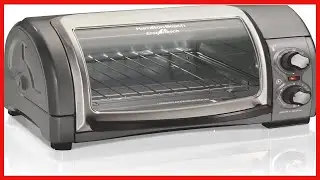 Hamilton Beach Easy Reach 4-Slice Countertop Toaster Oven With Roll-Top Door, 1200 Watts