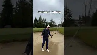 Another golf tip/lesson.  Hard wet sand.  #golf #pgatour #pga #rain #sand