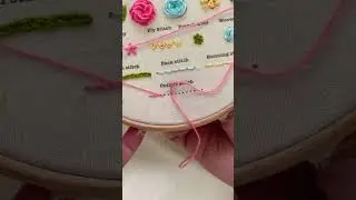 How to embroider Outline Stitch. This beautiful stitch is perfect for curves, decorative borders.