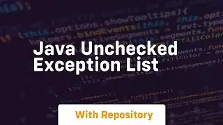 java unchecked exception list