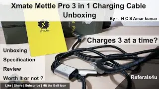 Распаковка углового зарядного кабеля 3-в-1 | Кабель Xmate Mettle Pro 3-в-1 для быстрой зарядки нескольких устройств