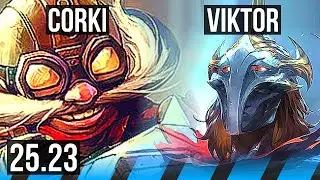 CORKI vs VIKTOR (MID) | 7/3/8 | KR Grandmaster | 25.23