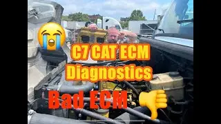 Диагностика ЭБУ CATERPILLAR C7. Электронный поиск неисправностей с помощью ноутбука с CAT ET. Про...