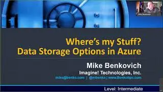 Where's my Stuff? Exploring data storage options in Azure - Mike Benkovich - NDC Oslo 2020