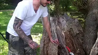 #15 Using a Garret metal detector while metal detecting for buried treasure.