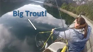 Detroit Lake Oregon Fishing | Catching Big Trout off the Dam (Using a Crab Ring) | Stopped a Fight