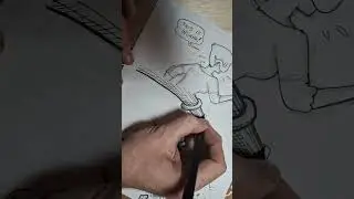 Inking a comic page #art #drawing #comics #manga #inking #sketchbook #drawingtutorial 