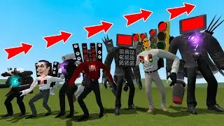 SIZE COMPARISON ALL TV MAN, CAMERA MAN and SPEAKER MAN BOSSES and Armies - Garry's Mod