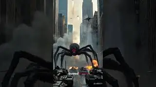 Giant Spider attacks the City😱#spider #monster #attack