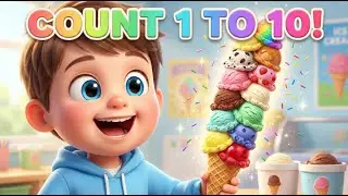 Counting 1 to 10 Song 🍦 Ice Cream Scoops | Kids Learning Numbers (Fun & Easy)