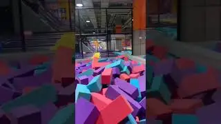 Foam Pit Fun Zone! Kids Jump Flip and Land Softly