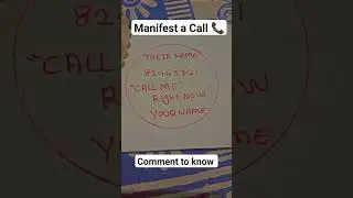 Manifest a Call from someone 📞❤️ #trending #fypシ #shortsvideo